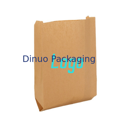Saco de papel inferior de Kraft da ponta feita sob encomenda do saco do pacote de Logo Printed Biodegradable Candy Gift