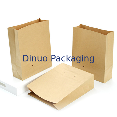 Sacos de papel afastados feitos sob encomenda de Kraft do portador do pão de Logo Print Deli Food Packaging