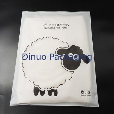 Sacos de embalagem CPE recicláveis Sacos de vestuário CPE/PVC/PE com fecho de fecho 17 X 20cm