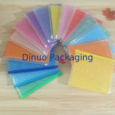 Poly Air Zip Lock Plastic Custom Bubble Mailing Bag Inflavel de cores claras com logotipo