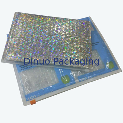 Poly Air Zip Lock Plastic Custom Bubble Mailing Bag Inflavel de cores claras com logotipo