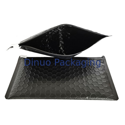 Bolsa de embalagem com fecho preto Bolsa de bolha poli com logotipo pessoal personalizado