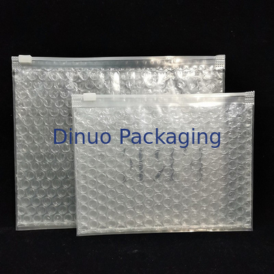 Resistência a choques reutilizável PVC transparente Ziplock Zipper Bolsa de bolhas de maquiagem personalizada Embalagem cosmética