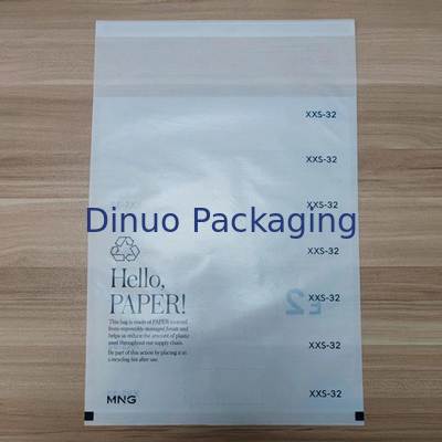 Saco de papel de vidro à prova d'água, ecológico e personalizado, compostável para roupa