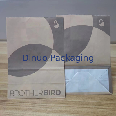 Bolso de papel de vidro liso e retangular 100% biodegradável