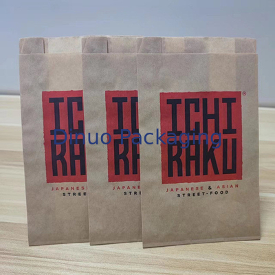 Bolso de papel de vidro liso e retangular 100% biodegradável