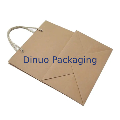 Bolsa de embalagem de papel Kraft Bolsos de presente de artesanato de compras Bolsa biodegradável com alça torcida