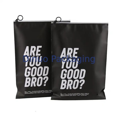Logotipo impresso sob medida CPE plástico Slider Bolsas de fecho para roupas de roupa interior embalagens de camisetas
