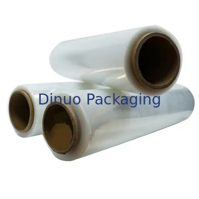 0.017mm filme de alongamento e encolhimento personalizado aceito para embalagem de produtos de giro
