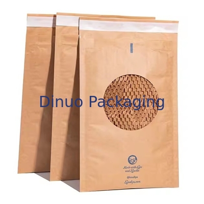 Papel Kraft embalado em favo de mel, biodegradável, em envelope expresso, resistente a choques, mailer, mailing bag