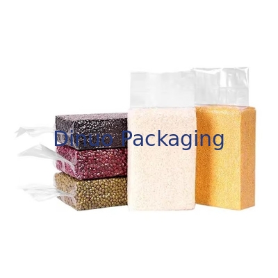 Saco de vácuo transparente personalizado com impressão de grãos variados superfície offset reciclável para uso industrial alimentar