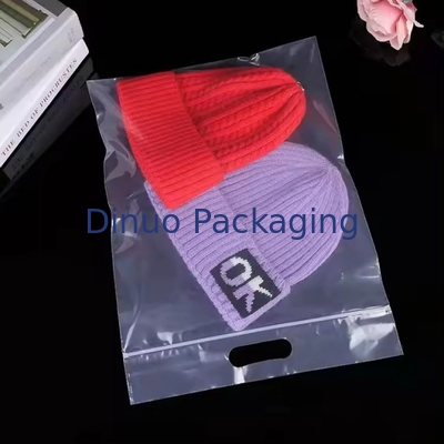 Impressão personalizada Bolsas de plástico de fecho de fecho eco-friendly com alça para roupas Saco de embalagem