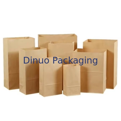 Tamanho personalizado Sacos de papel Kraft castanho descartáveis para pão, sanduíche