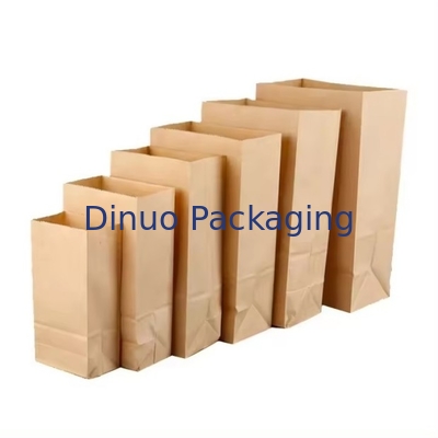 Embalagem de sacos de papel personalizados Saco de papel Kraft de qualidade alimentar reciclável