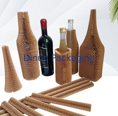 Luva Degradable do papel do favo de mel para o empacotamento do cosmético da garrafa de vidro