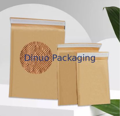 Envelope de papel alveolar à prova de choque personalizável, saco de papel ecológico para envio