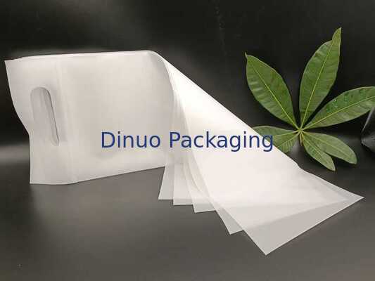 Sacos com Zíper Resealável CPE Fosco, à Prova de Umidade e Duráveis, com Alça, para Alimentos e Itens Pequenos