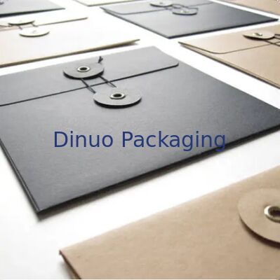 Multicolor Twine Tie Kraft Paper Envelope Button Closure Durable Eco Friendly Reciclável Para Documentos Cartas Home Office