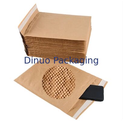 Sacos de papel acolchoados de papel leve em formato de favo de mel que atendem aos padrões do USPS e da transportadora, perfeitos para embalagens seguras