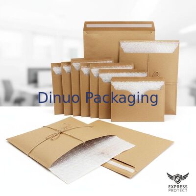 60 a 180gm Kraft Bubble Mailers Vários tamanhos Express Shipping Envelopes de embalagem protetora que oferecem proteção de correio