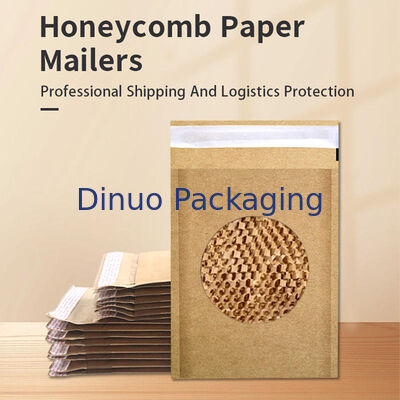 Sacos de papel acolchoados de papel leve em formato de favo de mel que atendem aos padrões do USPS e da transportadora, perfeitos para embalagens seguras
