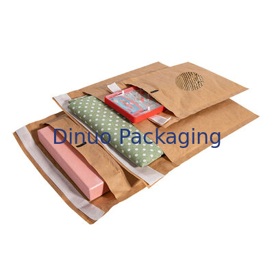 Biodegradável Eco Dupla camada embalado envelope Marrom sacos de transporte de honeycomb papel Kraft bolha mailer compostável