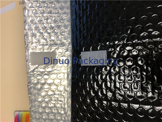 Waterproof envelopes metálicos pretos impressos do transporte, encarregados do envio da correspondência feitos sob encomenda da bolha de 180x165 #CD-DCD