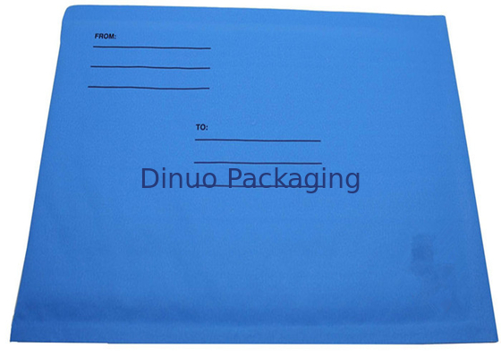 Envelopes de empacotamento modelados do invólucro com bolhas de ar resistente aos ácidos azul do #E dos encarregados do envio da correspondência 215x260mm da bolha de Kraft