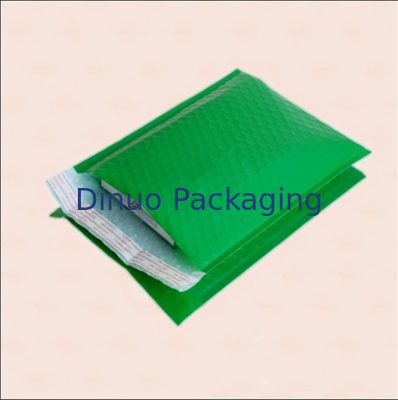 Do envelope poli da bolha de ar do tamanho 1 dos encarregados do envio da correspondência da bolha da cor verde selo autoadesivo