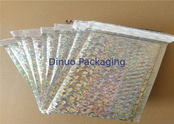 Os sacos de envio pelo correio holográficos brilhantes biodegradáveis/bolha acolchoaram o envelope