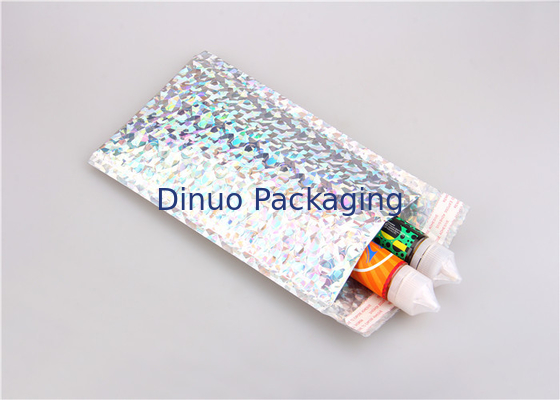 Resistência de choque acolchoada dos envelopes da bolha do encanto encarregados do envio da correspondência holográficos de prata