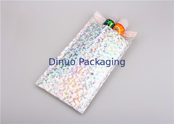 Resistência de choque acolchoada dos envelopes da bolha do encanto encarregados do envio da correspondência holográficos de prata