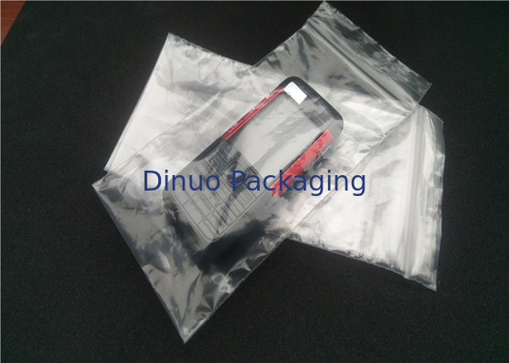 Os anti sacos de plástico estáticos impressos costume do PE Waterproof a anti poeira com parte superior Ziplock