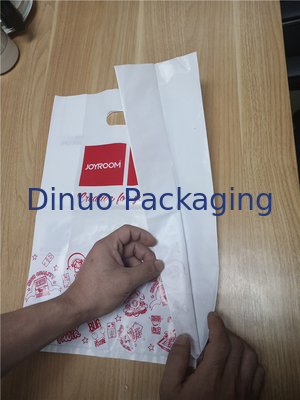 Costume biodegradável sacos de compras de vestuário de empacotamento impressos dos sacos 265x360mm