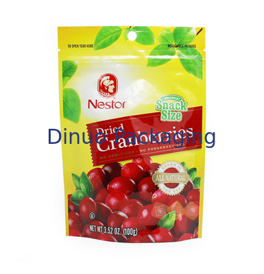 O costume Resealable do fechamento impresso levanta-se malotes, sacos plásticos do empacotamento de alimento
