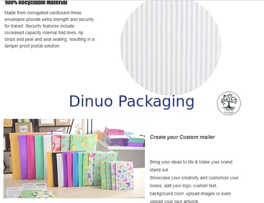 100% reciclou envelopes imprimindo feitos sob encomenda da bolha de Kraft/saco acolchoado ondulado de papel do favo de mel