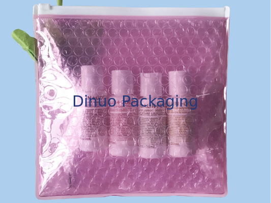Sacos plásticos de bolhas à prova de choque do zíper de 200x200mm, sacos de empacotamento seguros transparentes do zíper do slider