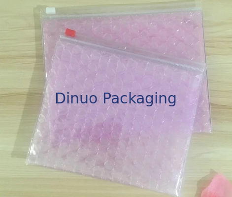 saco plástico de bolhas do PVC da espessura de 0.06-0.1mm/saco plástico do zíper encarregado do envio da correspondência reusável