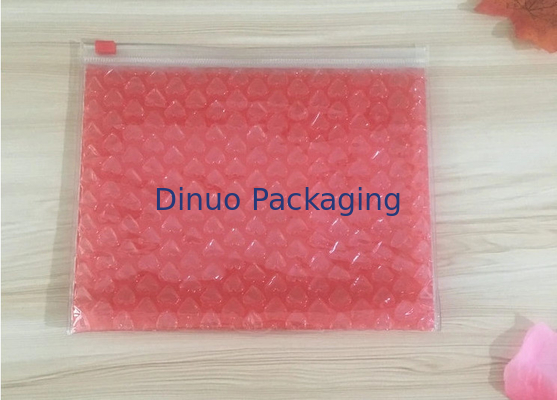 saco plástico de bolhas do PVC da espessura de 0.06-0.1mm/saco plástico do zíper encarregado do envio da correspondência reusável