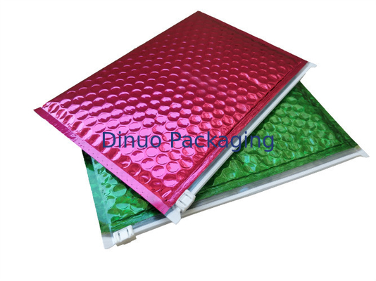 O vermelho Shinny folha metálica o saco plástico de bolhas padrão acolchoado do zíper do bloco dos encarregados do envio da correspondência do envelope A3