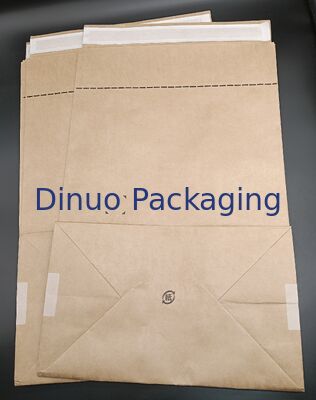 Dimensões personalizadas Auto-aderente Cartão Kraft Castanho Sacos de fundo quadrado Embalagens recicláveis ecológicas para presentes Documentos Artesanato