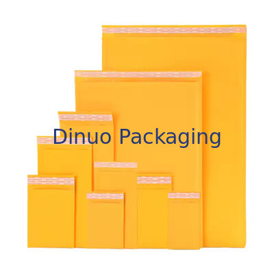 Express Kraft Bubble Mailers Vários tamanhos Logotipo personalizado Envelopes empalhados duráveis para embalagens e transporte seguros