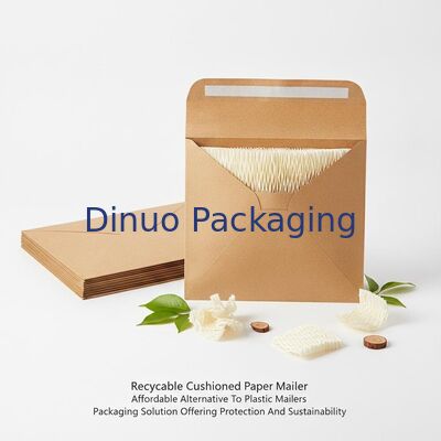 Máiler de papel aconchegante reciclável Alternativa acessível aos mailer de plástico Solução de embalagem que oferece proteção e sustentabilidade